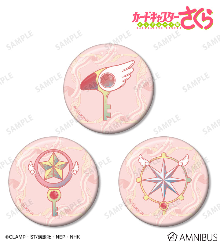 Cardcaptor Sakura: Clear Card Arc - Key Motif Tin Badge Complete Set of 3 Types [Pre-Order Feb 2026]