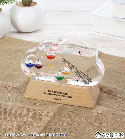 Dr. Stone cloud glass float thermometer - lifestyle view