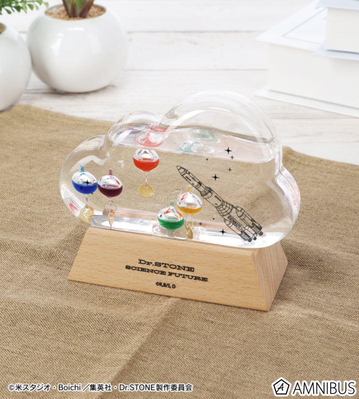 Dr. Stone cloud glass float thermometer - lifestyle view