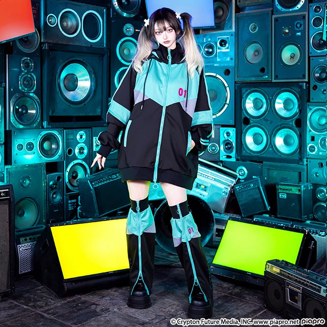 Hatsune Miku x Listen Flavor - 2-way Jersey Hoodie