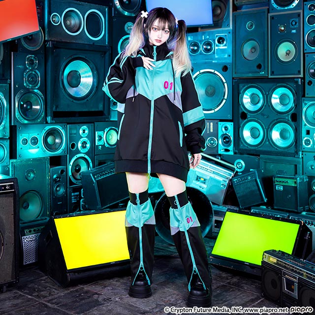 Hatsune Miku x Listen Flavor - 2-way Jersey Hoodie