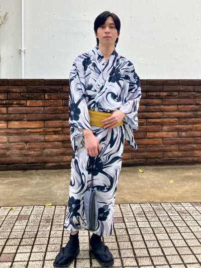 Jujutsu Kaisen Hidden Inventory / Prematured Death Furifu Men's Yukata + Heko Obi Set - Geto Suguru