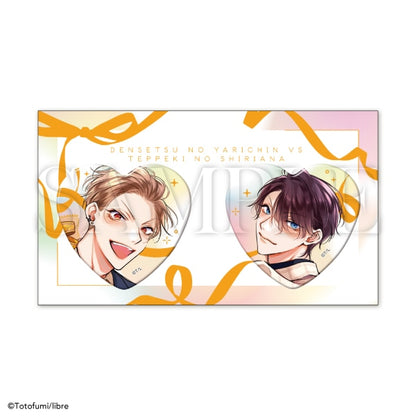 Densetsu No Yarichin VS Teppeki No Shiriana X Be x Boy 35th Anniversary Exhibition Boys in Love - Libre Heart Can Badge Set [Pre-Order Oct 2026]