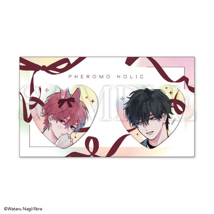 Pheromoholic X Be x Boy 35th Anniversary Exhibition Boys in Love - Libre Heart Can Badge Set [Pre-Order Oct 2026]
