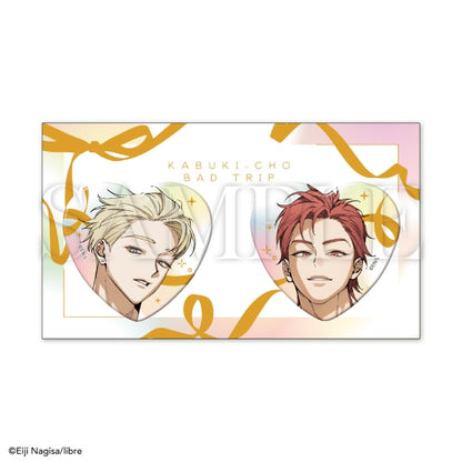 Kabukicho Bad Trip X Be x Boy 35th Anniversary Exhibition Boys in Love - Libre Heart Can Badge Set [Pre-Order Oct 2026]