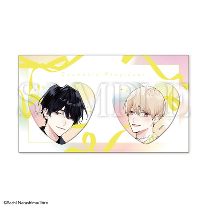 Cosmetic Playlover X Be x Boy 35th Anniversary Exhibition Boys in Love - Libre Heart Can Badge Set [Pre-Order Oct 2026]