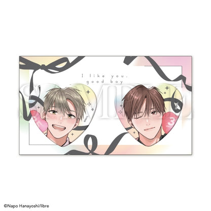 Suki Da Yo Good Boy X Be x Boy 35th Anniversary Exhibition Boys in Love - Libre Heart Can Badge Set [Pre-Order Oct 2026]