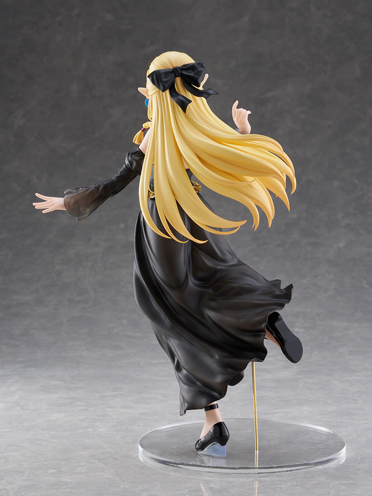 marcille black dress Delicious In Dungeon Marcille Black Dress Headscarf Tail Cosplay Costume Set