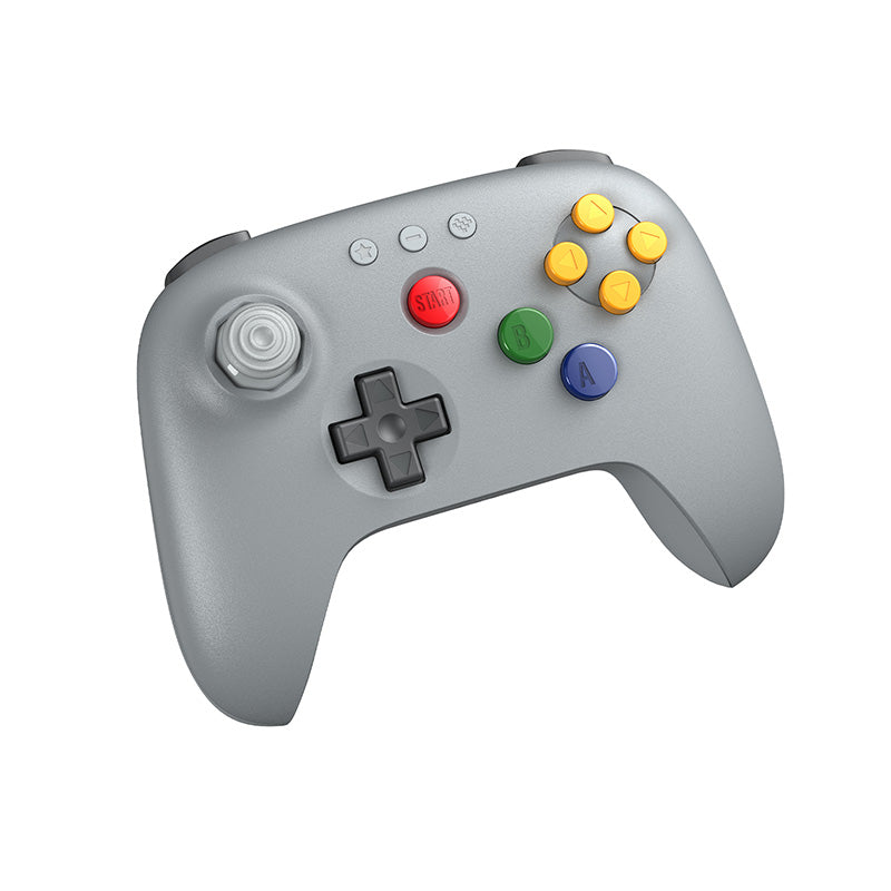 8BitDo 64 Bluetooth Controller for Analogue 3D, Switch, Switch 2, Windows and Android - Classic Grey [Pre-Order Mar 2026]