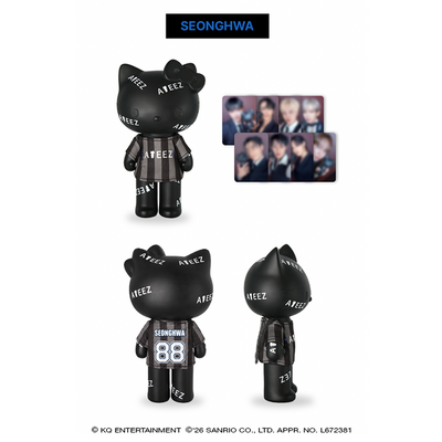 ATEEZ x Hello Kitty Black Series - Ateez Figure Premium T-shirt +