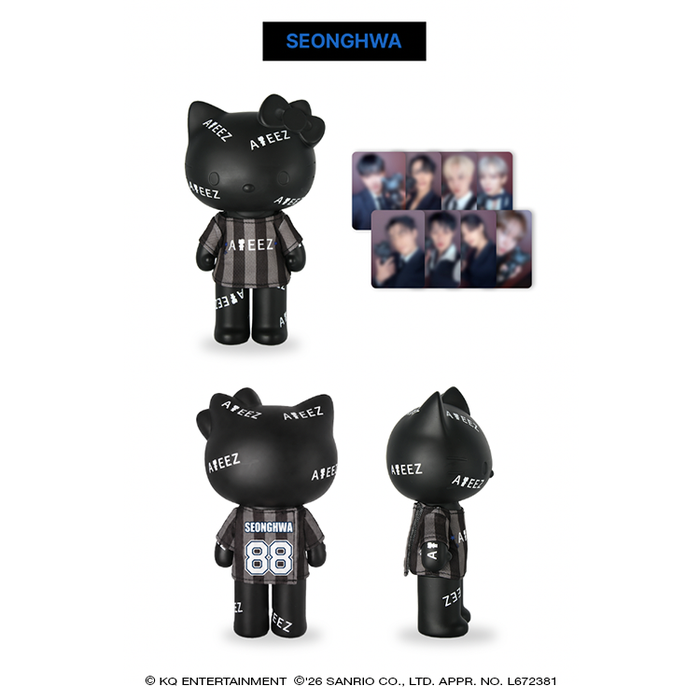 ATEEZ x Hello Kitty Black Series - Ateez Figure Premium T-shirt + 8 pc Included [Pre-Order Fall 2026]