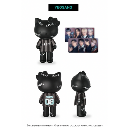 ATEEZ x Hello Kitty Black Series - Ateez Figure Premium T-shirt + 8 pc Included (8 Types)[Pre-Order Fall 2026]