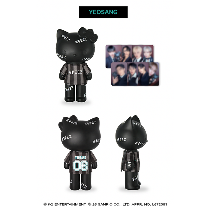 ATEEZ x Hello Kitty Black Series - Ateez Figure Premium T-shirt + 8 pc Included [Pre-Order Fall 2026]