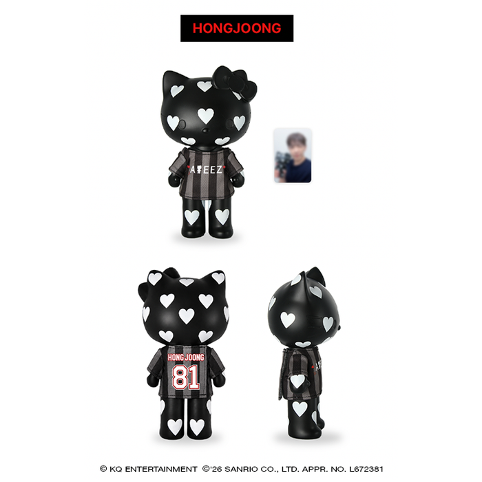 ATEEZ x Hello Kitty Black Series - Heart Figure With T-shirt + 1 pc Included (8 Types) [Pre-Order Fall 2026]