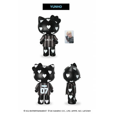 ATEEZ x Hello Kitty Black Series - Heart Figure With T-shirt + 1 pc Included (8 Types) [Pre-Order Nov 2026]