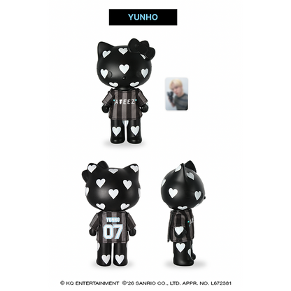 ATEEZ x Hello Kitty Black Series - Heart Figure With T-shirt + 1 pc Included (8 Types) [Pre-Order Fall 2026]