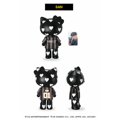 ATEEZ x Hello Kitty Black Series - Heart Figure With T-shirt + 1 pc Included (8 Types) [Pre-Order Nov 2026]