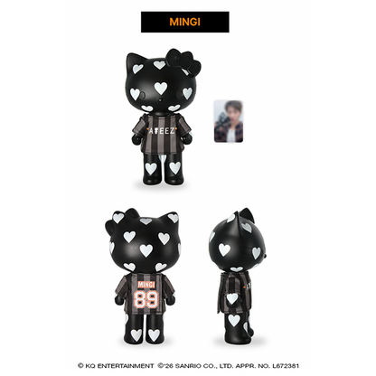 ATEEZ x Hello Kitty Black Series - Heart Figure With T-shirt + 1 pc Included (8 Types) [Pre-Order Fall 2026]