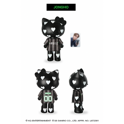 ATEEZ x Hello Kitty Black Series - Heart Figure With T-shirt + 1 pc Included (8 Types) [Pre-Order Fall 2026]