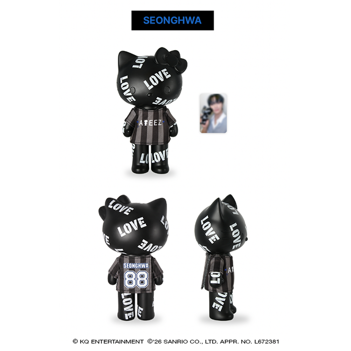 ATEEZ x Hello Kitty Black Series - Love Figure With T-shirt + 1 pc Included (8 Types)[Pre-Order Fall 2026]