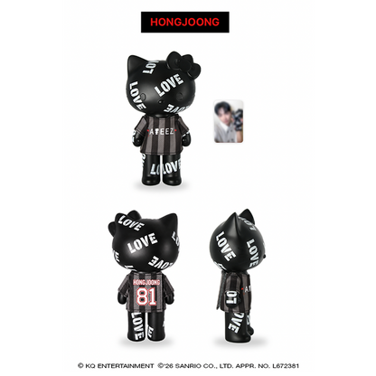 ATEEZ x Hello Kitty Black Series - Love Figure With T-shirt + 1 pc Included (8 Types)[Pre-Order Fall 2026]