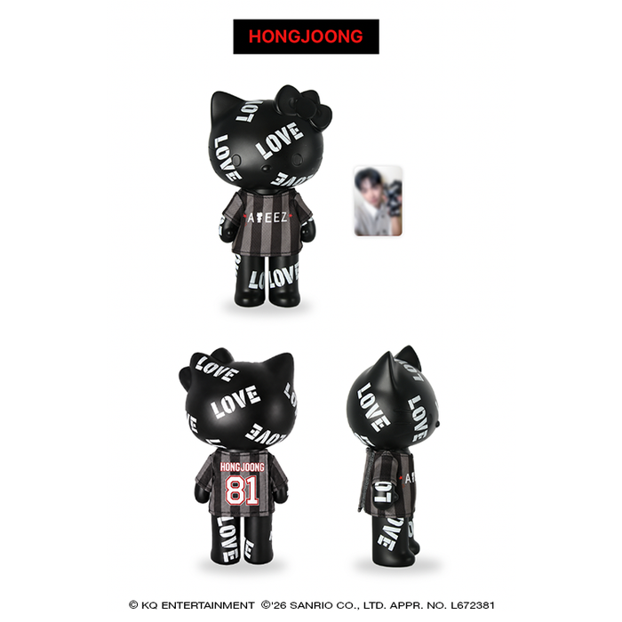 ATEEZ x Hello Kitty Black Series - Love Figure With T-shirt + 1 pc Included (8 Types)[Pre-Order Fall 2026]