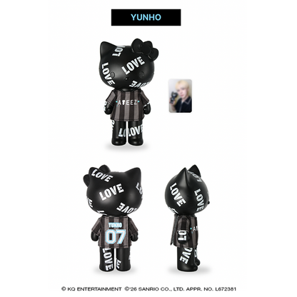 ATEEZ x Hello Kitty Black Series - Love Figure With T-shirt + 1 pc Included (8 Types)[Pre-Order Fall 2026]