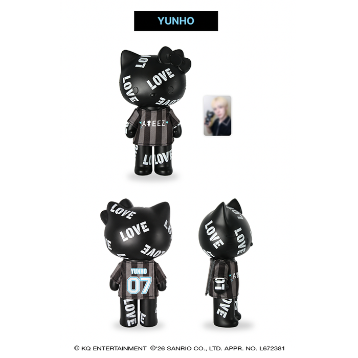ATEEZ x Hello Kitty Black Series - Love Figure With T-shirt + 1 pc Included (8 Types)[Pre-Order Fall 2026]