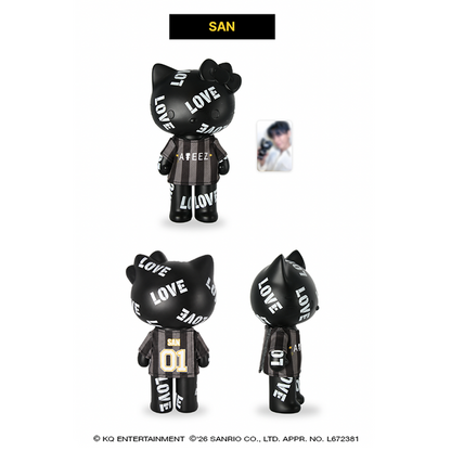 ATEEZ x Hello Kitty Black Series - Love Figure With T-shirt + 1 pc Included (8 Types)[Pre-Order Fall 2026]