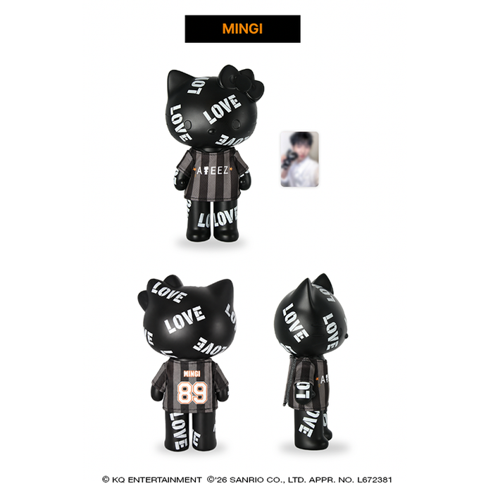 ATEEZ x Hello Kitty Black Series - Love Figure With T-shirt + 1 pc Included (8 Types)[Pre-Order Fall 2026]