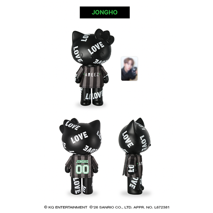 ATEEZ x Hello Kitty Black Series - Love Figure With T-shirt + 1 pc Included (8 Types)[Pre-Order Fall 2026]