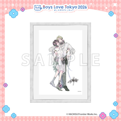 Amakute Atsukute Iki mo Dekinai - Boys Love Tokyo 2026 Framed Reproduction of Original Artwork