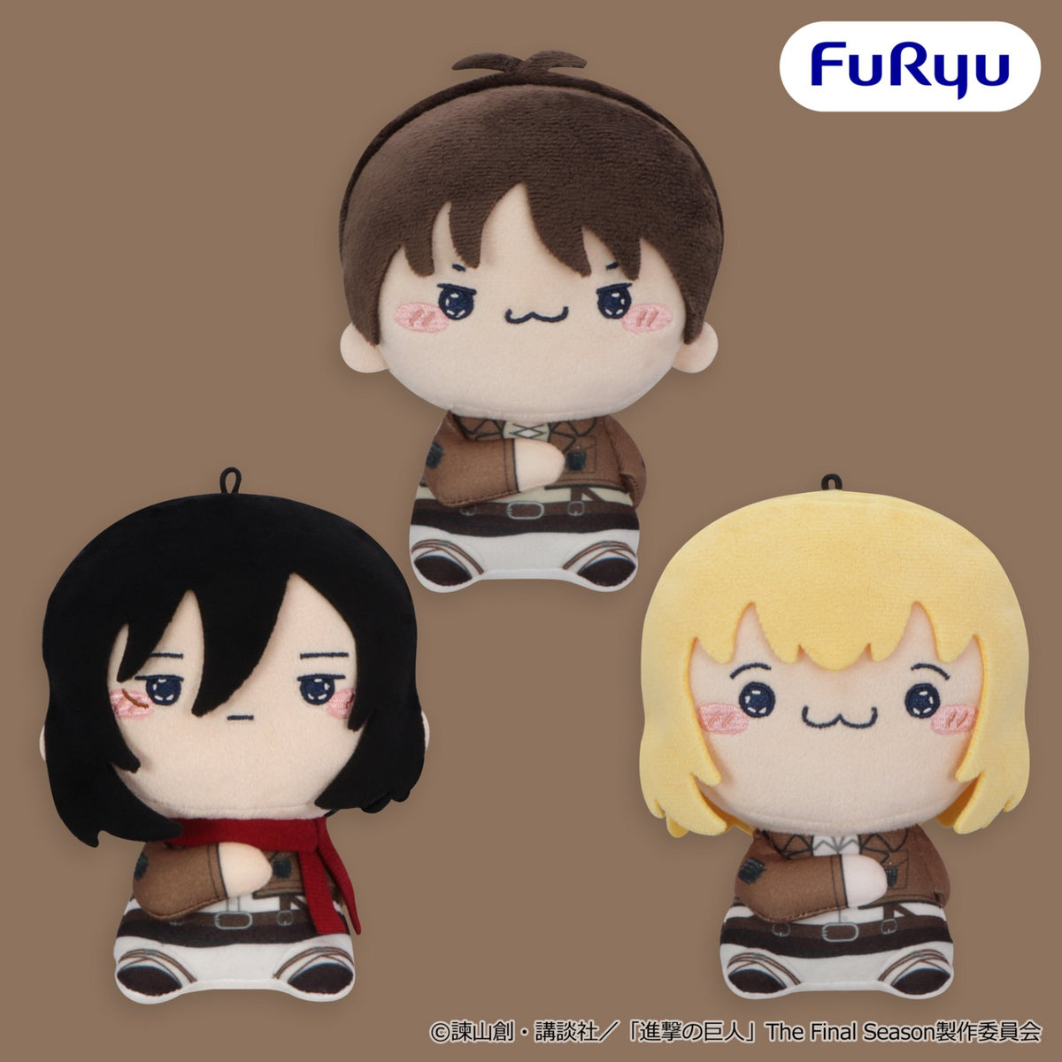 Attack on Titan Mochipico - Plush Complete Set of 3 Vol.1 [Pre-Order Jan 2027]