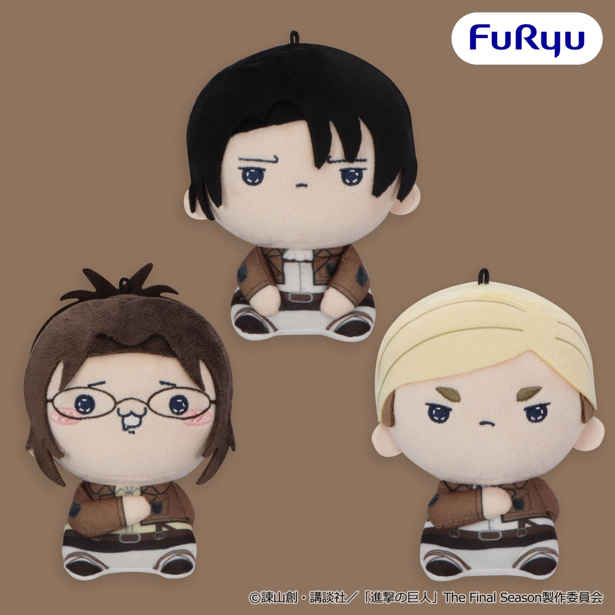 Attack on Titan Mochipico - Plush Complete Set of 3 Vol.2 [Pre-Order Feb 2027]