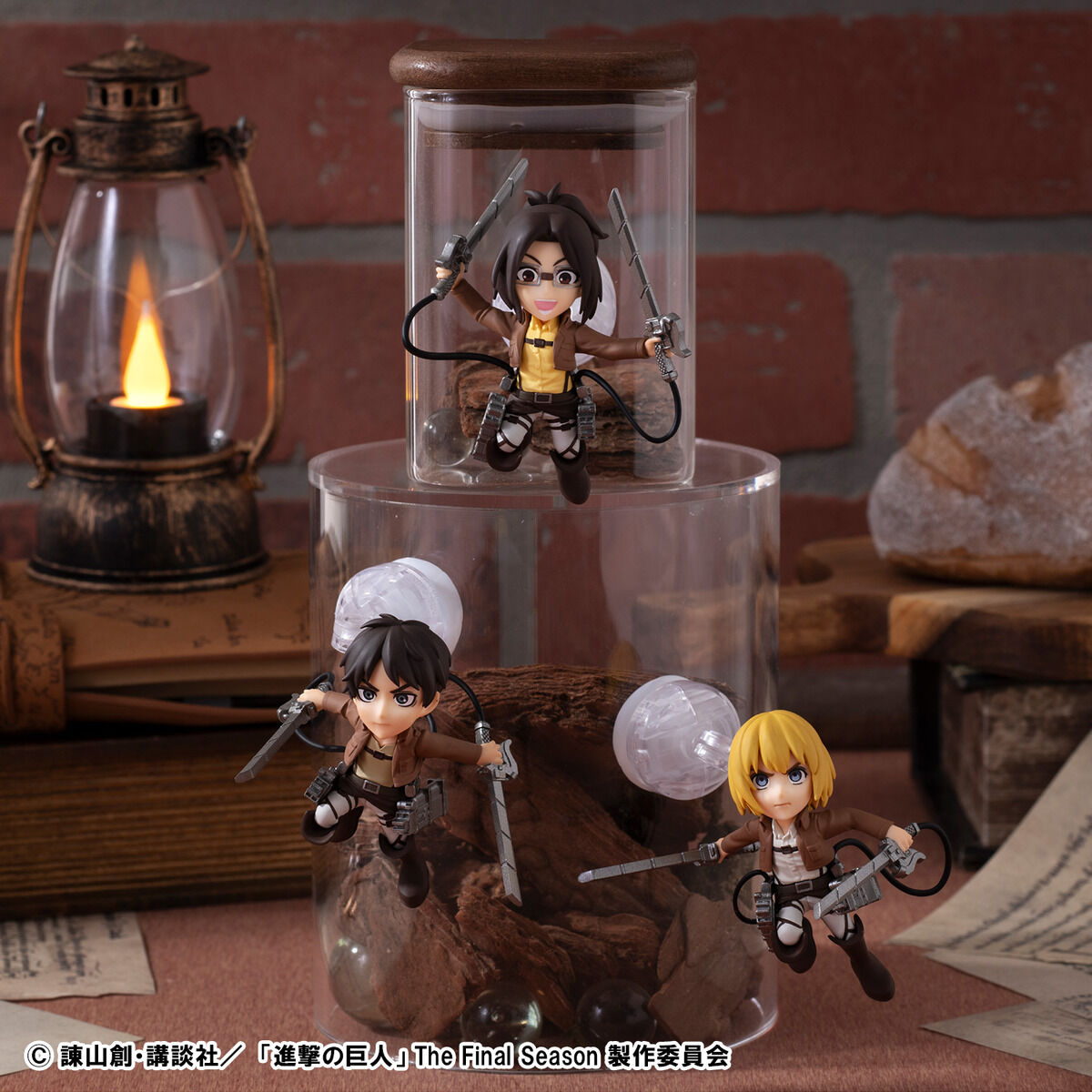 Attack on Titan Tobimas - Complete Set of 6 Types + Colossal Titan Limited Sticker [Pre-Order Dec 2026]