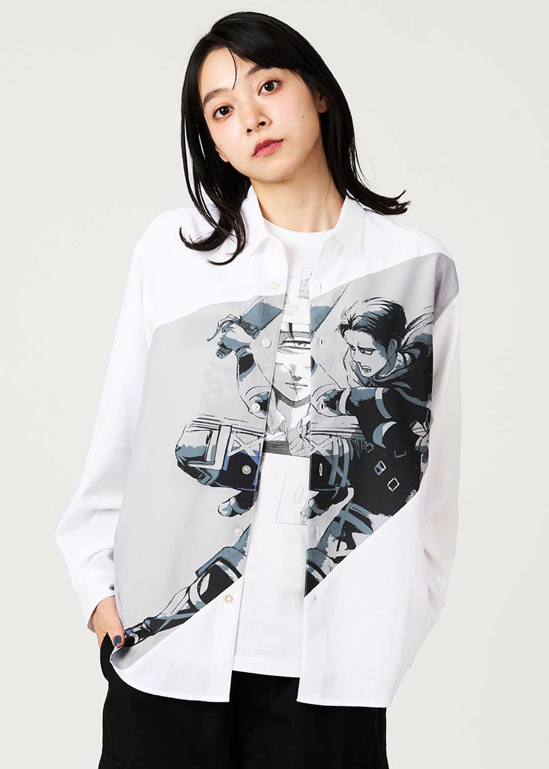 Attack on Titan X Graniph Fashion Collection - Levi Ackerman Loose Fit Shirt [Release Sep 8,2026]