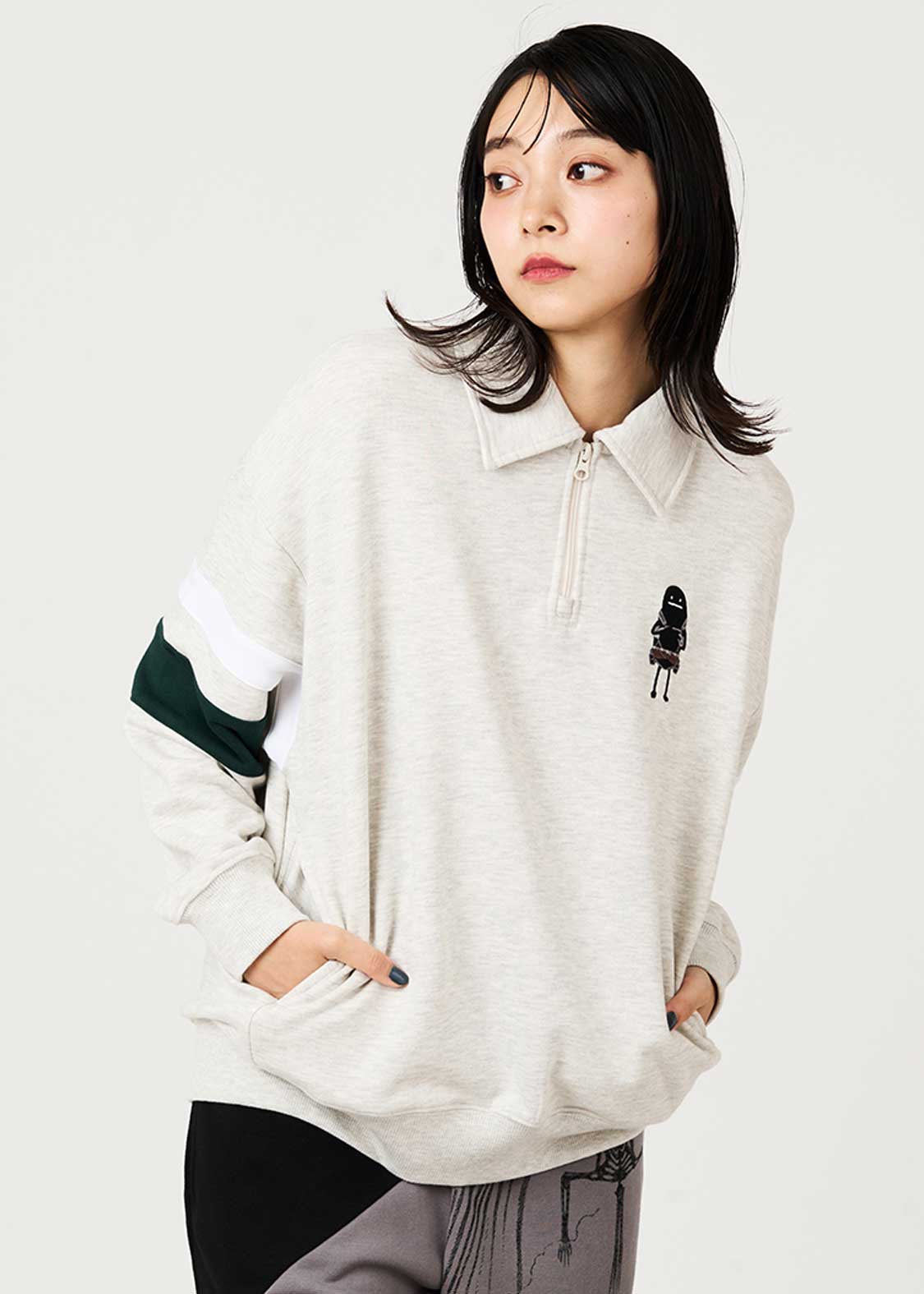 Attack on Titan X Graniph Fashion Collection - Shadow Cadet Fleece Half Zip Sweatshirt [Release Sep 8,2026]