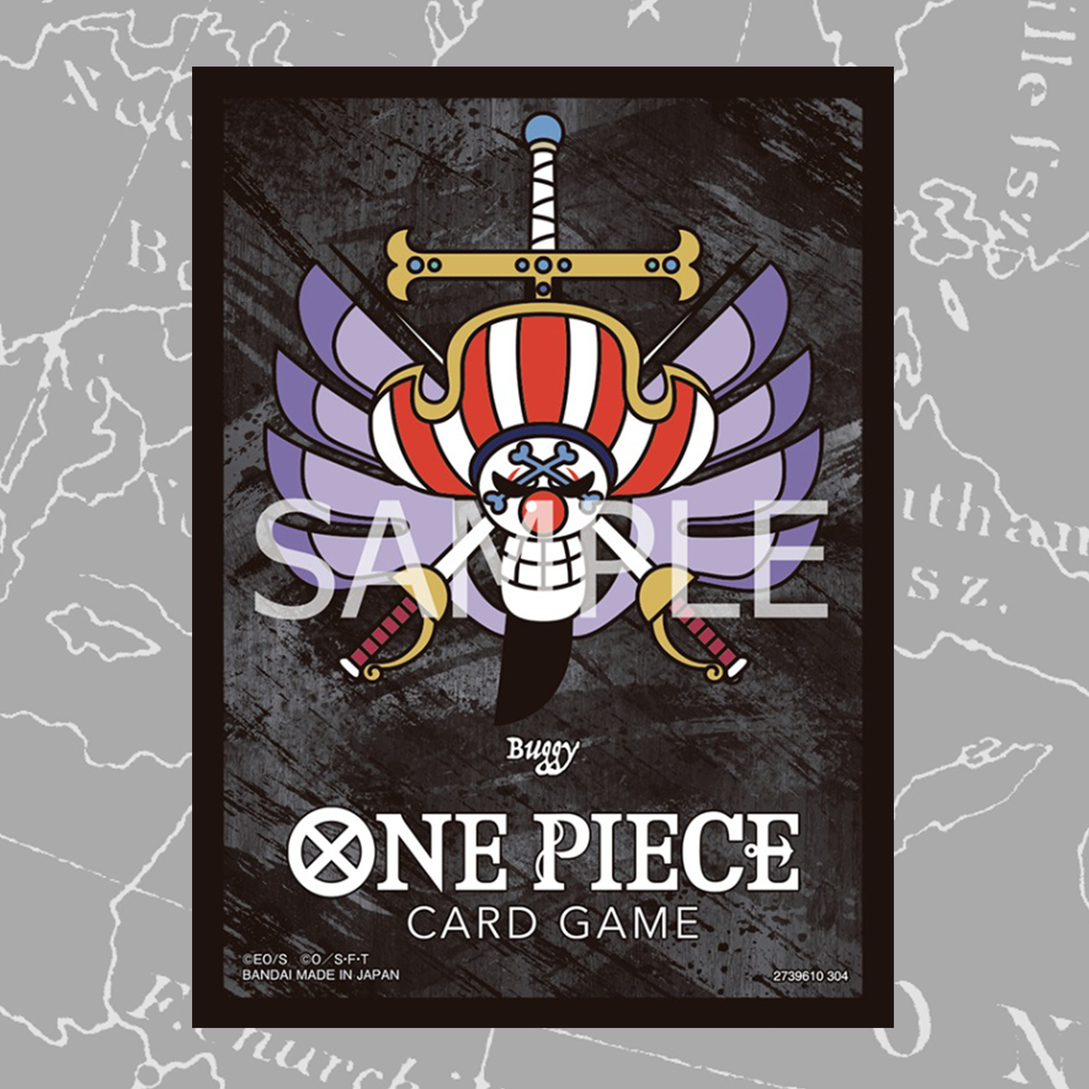 BANDAI ONE PIECE CARD GAME - Official Limited Card Sleeve Premium Matte - Buggy