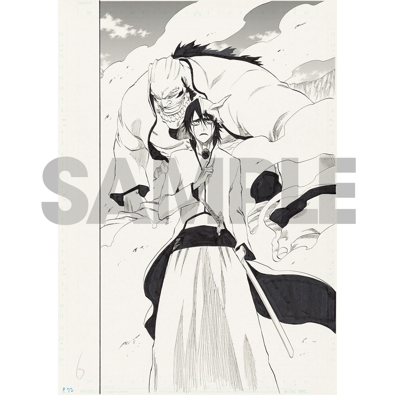 BLEACH EXHIBITION - BLEACH EX. Genga manuscript – 191. Conquistadores 2 [Screaming Symphony]