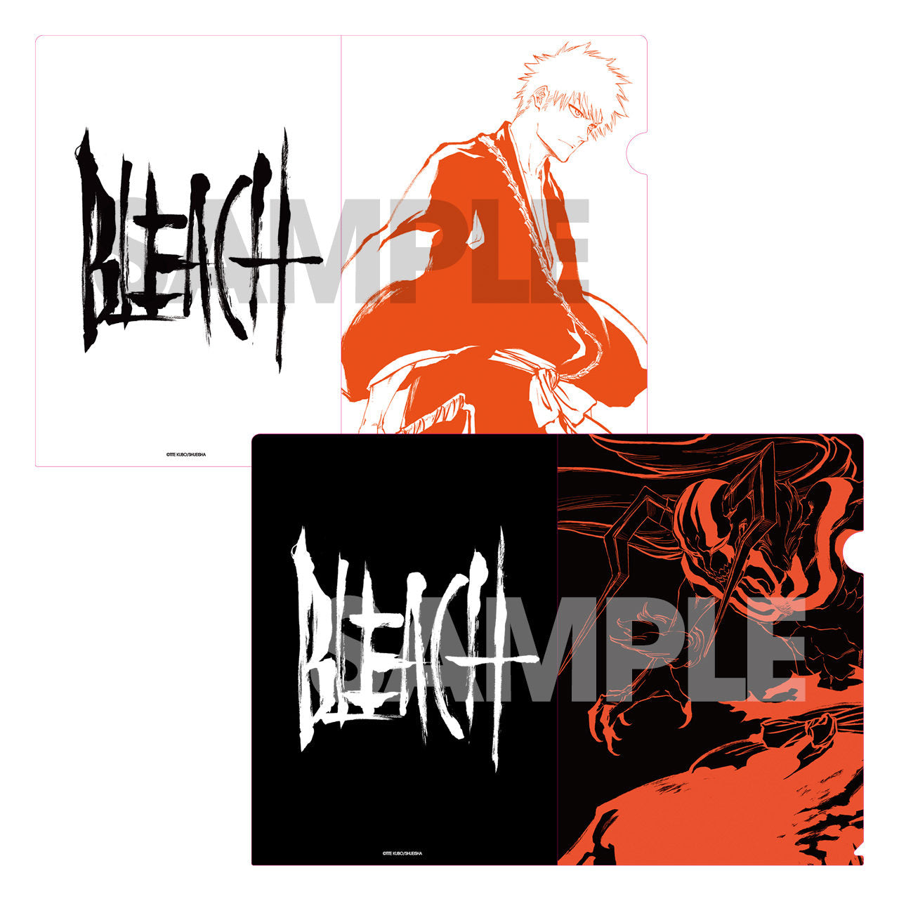 BLEACH EXHIBITION - BLEACH EX. Original clear file - Set of 2 original illustrations from the exhibition