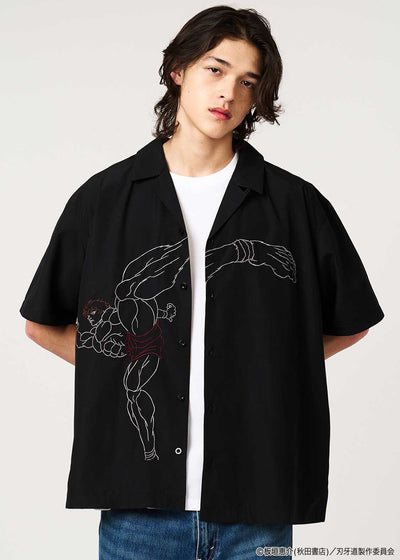Baki the Grappler: The Invicible Samurai x Graniph Fashion Collection - Baki Hanma Open Collar T-Shirt