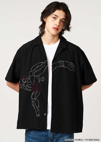 Baki the Grappler: The Invicible Samurai x Graniph Fashion Collection - Baki Hanma Open Collar T-Shirt [Release Jun 9, 2026]