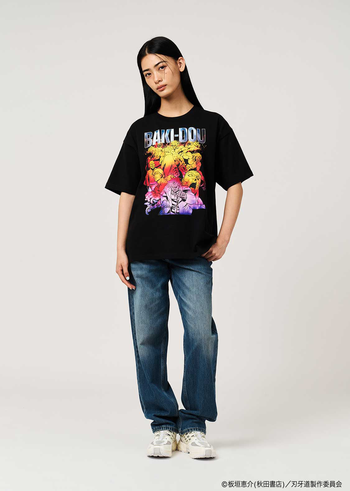 Baki the Grappler: The Invicible Samurai x Graniph Fashion Collection - I Will Protect All of You Big Silhouette T-Shirt [Release Jun 9, 2026]