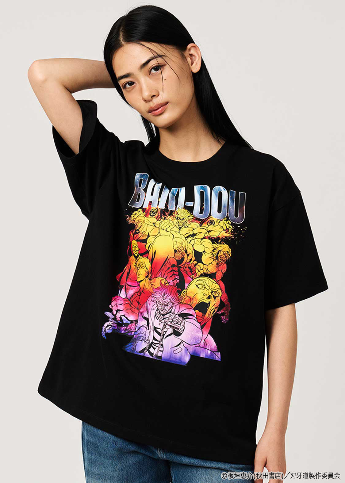 Baki the Grappler: The Invicible Samurai x Graniph Fashion Collection - I Will Protect All of You Big Silhouette T-Shirt [Release Jun 9, 2026]