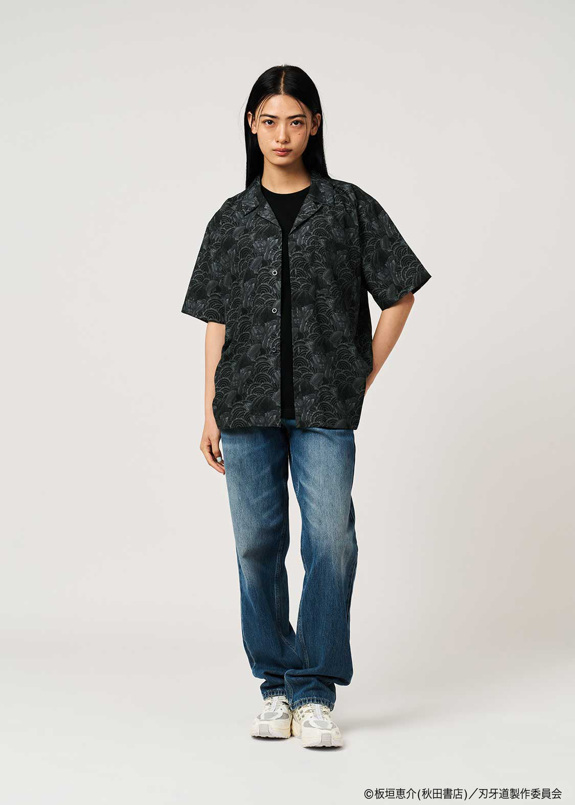 Baki the Grappler: The Invicible Samurai x Graniph Fashion Collection - Otokodachi Open Collar Shirt [Release Jun 9, 2026]
