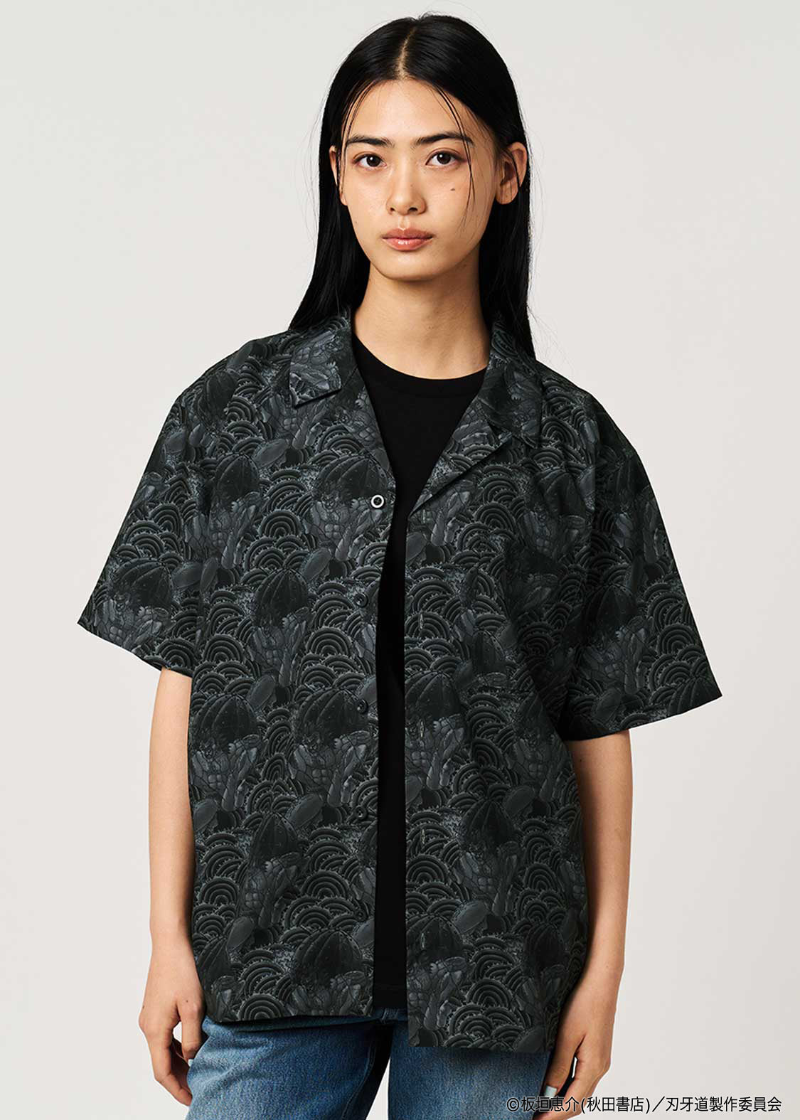 Baki the Grappler: The Invicible Samurai x Graniph Fashion Collection - Otokodachi Open Collar Shirt [Release Jun 9, 2026]