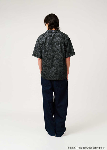 Baki the Grappler: The Invicible Samurai x Graniph Fashion Collection - Otokodachi Open Collar Shirt [Release Jun 9, 2026]