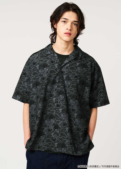 Baki the Grappler: The Invicible Samurai x Graniph Fashion Collection - Otokodachi Open Collar Shirt [Release Jun 9, 2026]