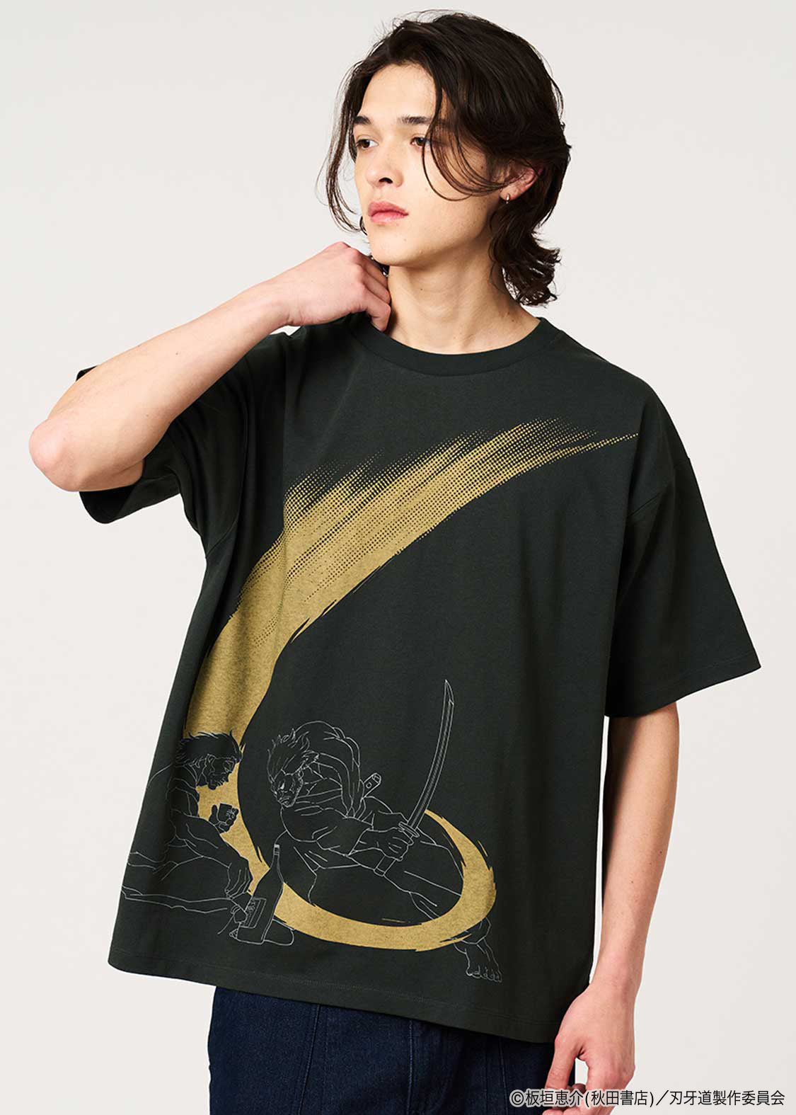 Baki the Grappler: The Invicible Samurai x Graniph Fashion Collection - Strong Man Big Silhouette T-Shirt [Release June 9, 2026]
