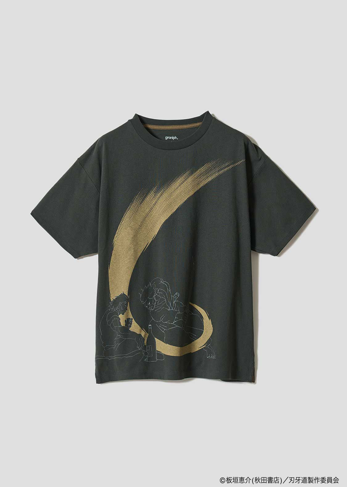 Baki the Grappler: The Invicible Samurai x Graniph Fashion Collection - Strong Man Big Silhouette T-Shirt [Release June 9, 2026]